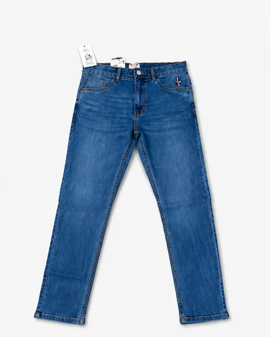 Men's Premium Embroidered Pocket Blue Jeans — alternate view