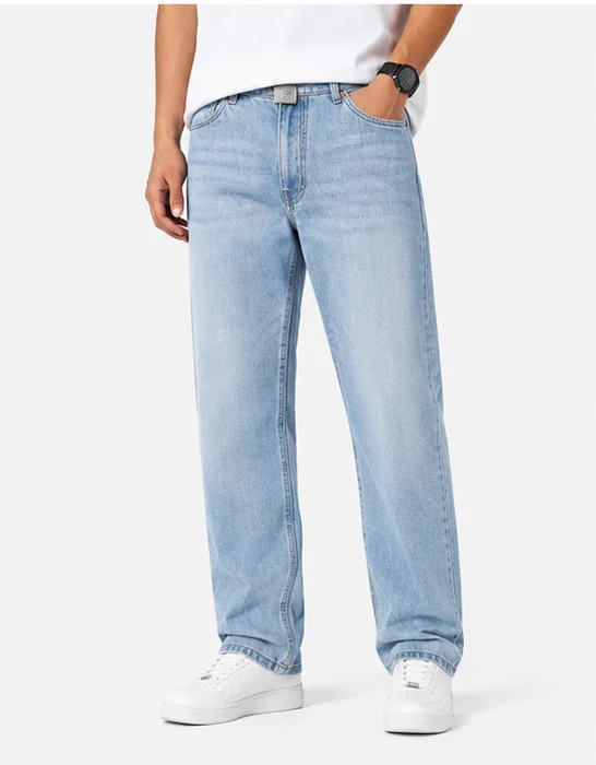 Men's Classic Light Blue Straight Fit Jeans