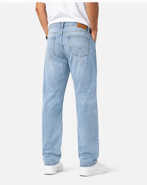 Men's Classic Light Blue Straight Fit Jeans view 2
