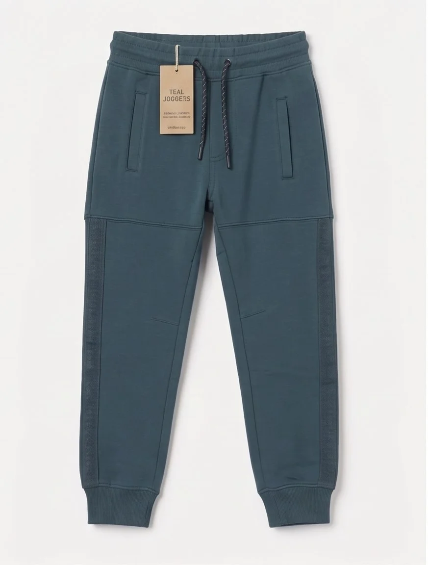 Premium Teal Drawstring Jogger Pants
