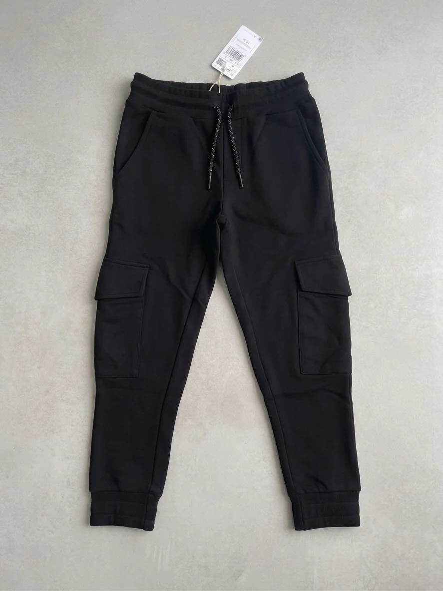 Mango Black Cargo Jogger Pants
