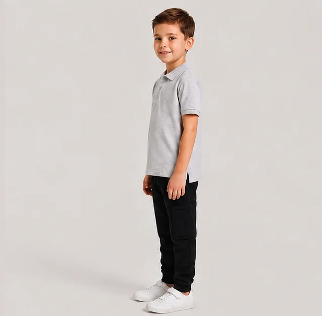 Mango Black Cargo Jogger Pants view 3