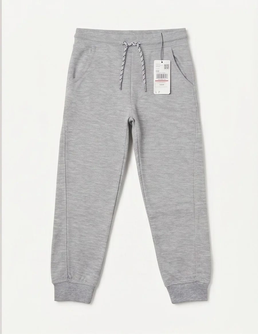 Mango Heather Grey Drawstring Jogger Pants
