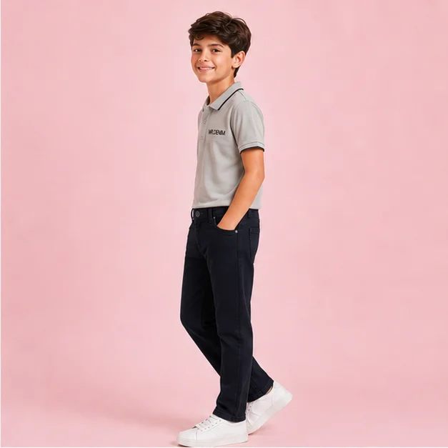 MR.DENIM Classic Black Slim Fit Jeans view 3