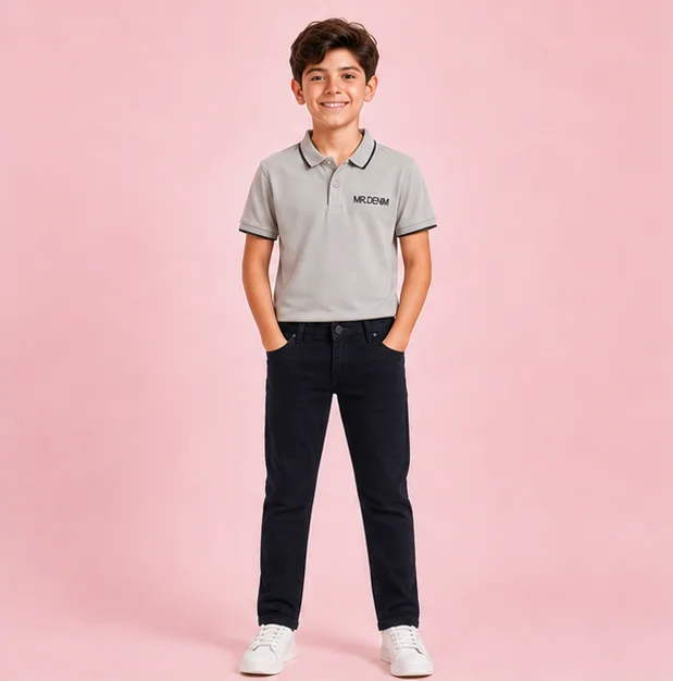 MR.DENIM Classic Black Slim Fit Jeans — alternate view