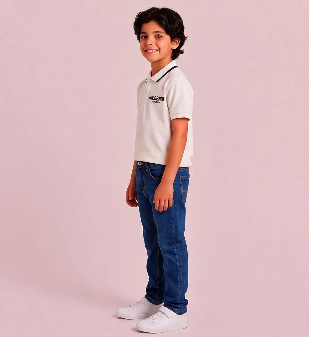 MR.DENIM Classic Dark Blue Straight Fit Jeans — alternate view