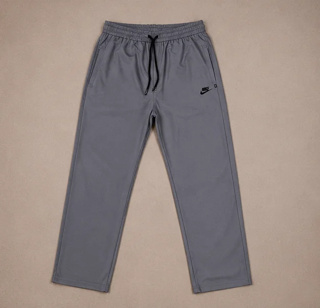 MR.DENIM Grey Popcorn Fabric Trouser